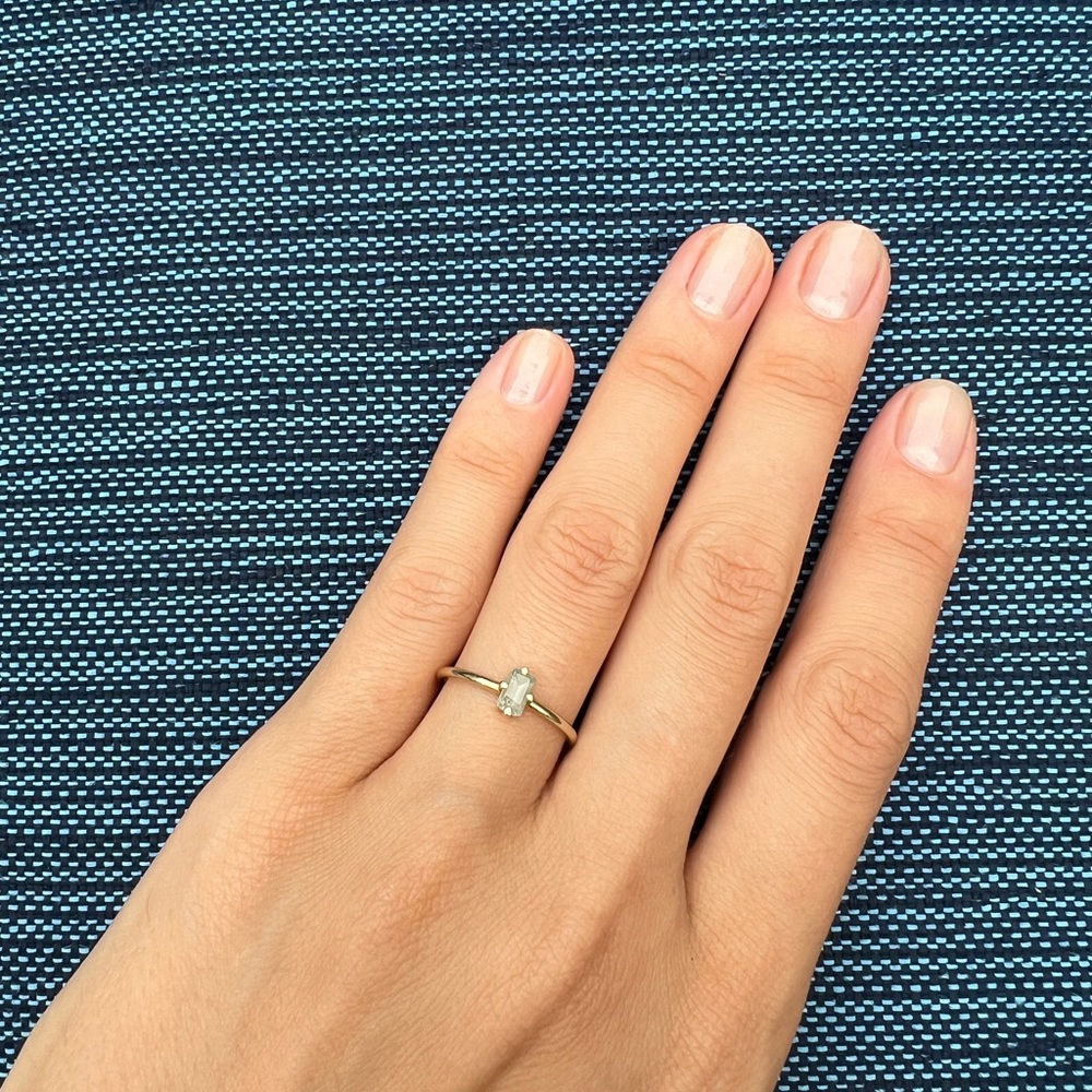 Solid 14k gold topaz ring